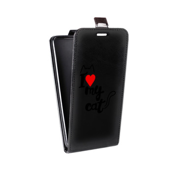 Дизайнерский вертикальный чехол-книжка для HTC One Mini Прозрачные кошки (на заказ)