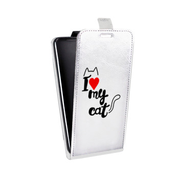 Дизайнерский вертикальный чехол-книжка для Huawei Honor 5C Прозрачные кошки (на заказ)