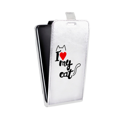 Дизайнерский вертикальный чехол-книжка для Realme 7 Прозрачные кошки