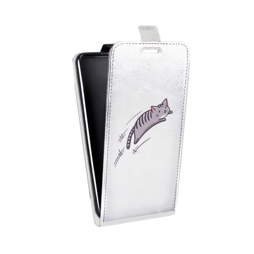 Дизайнерский вертикальный чехол-книжка для Huawei Honor 3x Прозрачные кошки
