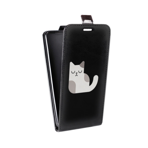 Дизайнерский вертикальный чехол-книжка для HTC Desire 728 Прозрачные кошки