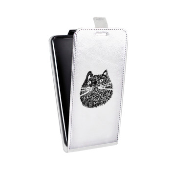 Дизайнерский вертикальный чехол-книжка для Iphone 7 Plus / 8 Plus Прозрачные кошки (на заказ)