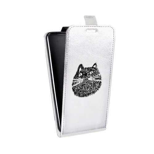 Дизайнерский вертикальный чехол-книжка для HTC One A9 Прозрачные кошки