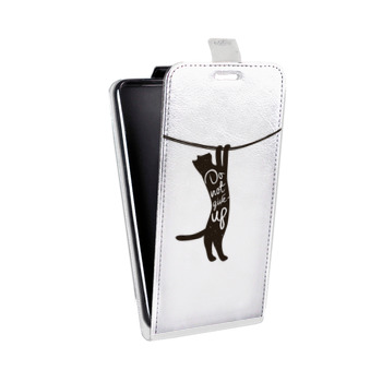 Дизайнерский вертикальный чехол-книжка для Huawei P9 Lite Прозрачные кошки (на заказ)