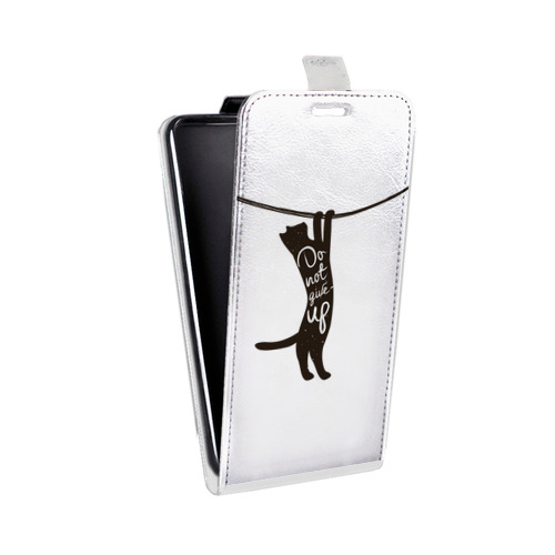 Дизайнерский вертикальный чехол-книжка для HTC U Ultra Прозрачные кошки