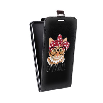 Дизайнерский вертикальный чехол-книжка для ASUS ZenFone 5 ZE620KL Прозрачные кошки (на заказ)