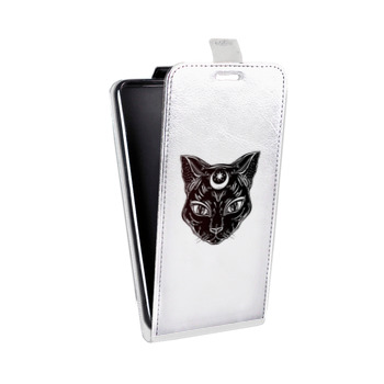 Дизайнерский вертикальный чехол-книжка для Samsung Galaxy S6 Edge Прозрачные кошки (на заказ)