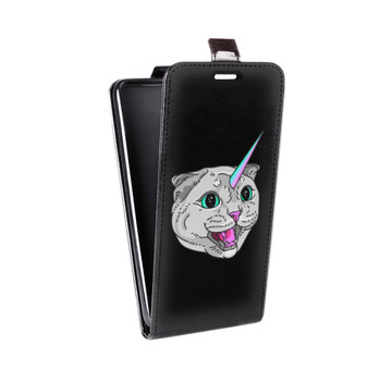 Дизайнерский вертикальный чехол-книжка для Samsung Galaxy S5 (Duos) Прозрачные кошки (на заказ)