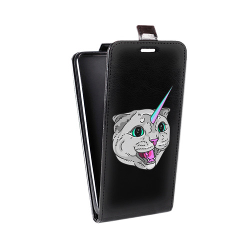 Дизайнерский вертикальный чехол-книжка для Realme 7 Pro Прозрачные кошки