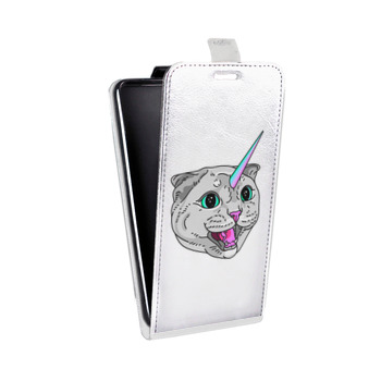 Дизайнерский вертикальный чехол-книжка для Iphone 7 Прозрачные кошки (на заказ)