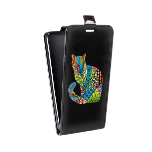 Дизайнерский вертикальный чехол-книжка для ASUS ZenFone 5 Lite Прозрачные кошки