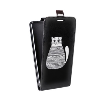 Дизайнерский вертикальный чехол-книжка для Xiaomi RedMi Note 4 Прозрачные кошки (на заказ)