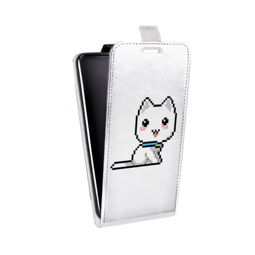 Дизайнерский вертикальный чехол-книжка для HTC Desire 200 Кошки