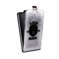 Дизайнерский вертикальный чехол-книжка для LG K10 Символика льва