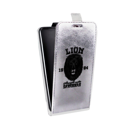 Дизайнерский вертикальный чехол-книжка для Iphone 5c Символика льва