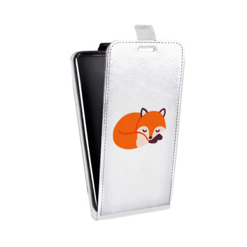 Дизайнерский вертикальный чехол-книжка для Sony Xperia E4g Прозрачные лисы (на заказ)