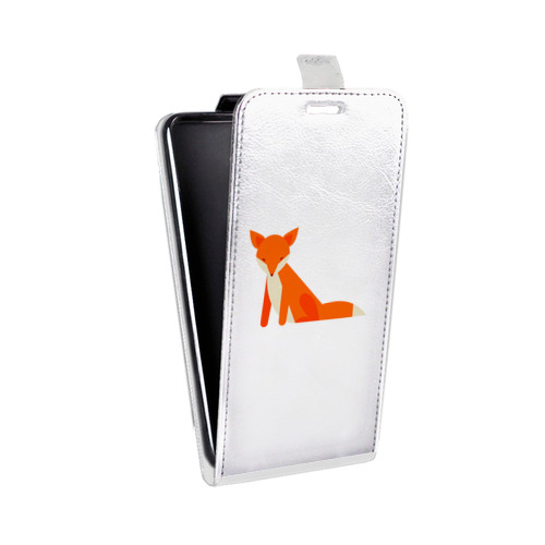 Дизайнерский вертикальный чехол-книжка для Motorola One Action Прозрачные лисы