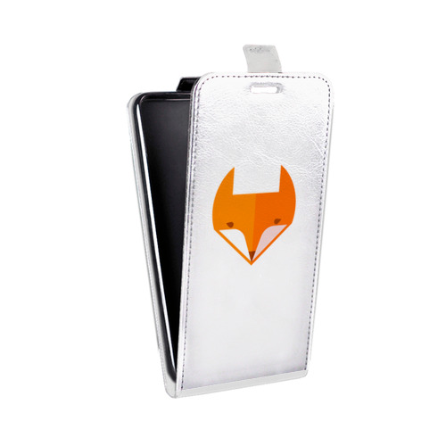 Дизайнерский вертикальный чехол-книжка для Alcatel Pop 4 Прозрачные лисы