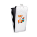 Дизайнерский вертикальный чехол-книжка для HTC Desire 728 Лиса - шаман