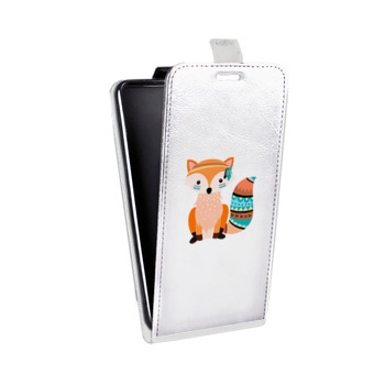 Дизайнерский вертикальный чехол-книжка для Iphone 7 Лиса - шаман (на заказ)