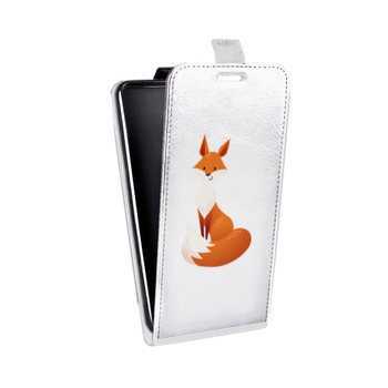 Дизайнерский вертикальный чехол-книжка для Huawei Honor 8 Прозрачные лисы (на заказ)