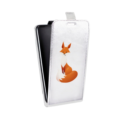 Дизайнерский вертикальный чехол-книжка для Motorola Moto G7 Прозрачные лисы