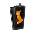 Дизайнерский вертикальный чехол-книжка для HTC 10 Прозрачные лисы