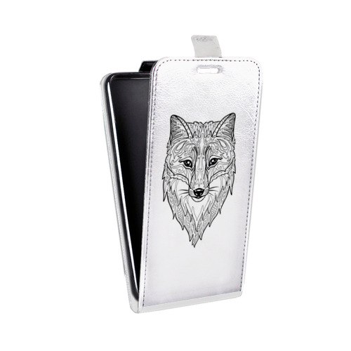 Дизайнерский вертикальный чехол-книжка для LG Optimus G2 mini Прозрачные лисы