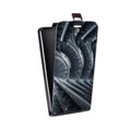 Дизайнерский вертикальный чехол-книжка для HTC Desire 516 Абстракции Вращение