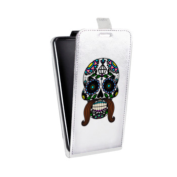 Дизайнерский вертикальный чехол-книжка для ASUS ZenFone Max Pro M1 Прозрачные веселые черепа (на заказ)