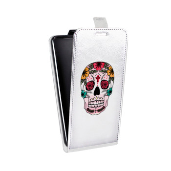 Дизайнерский вертикальный чехол-книжка для Xiaomi RedMi Note 4 Прозрачные веселые черепа (на заказ)