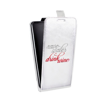 Дизайнерский вертикальный чехол-книжка для Iphone 5s Прозрачные надписи 1 (на заказ)