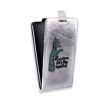 Дизайнерский вертикальный чехол-книжка для HTC One Mini Прозрачные надписи 1 (на заказ)