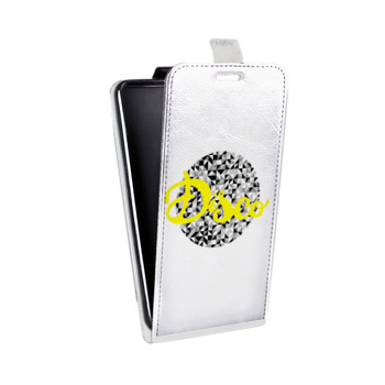 Дизайнерский вертикальный чехол-книжка для Alcatel One Touch Pop D5 Прозрачные надписи 1 (на заказ)
