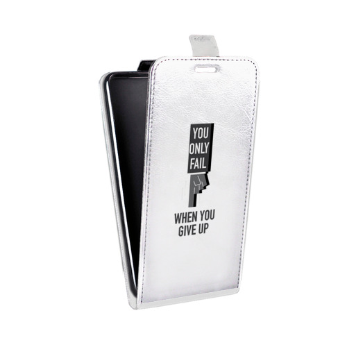 Дизайнерский вертикальный чехол-книжка для HTC Desire 200 Прозрачные надписи 1