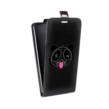 Дизайнерский вертикальный чехол-книжка для Iphone 7 Прозрачные панды - смайлики (на заказ)