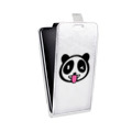 Дизайнерский вертикальный чехол-книжка для LG Q6 Прозрачные панды - смайлики