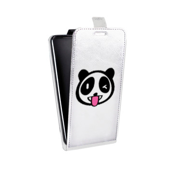 Дизайнерский вертикальный чехол-книжка для ASUS Zenfone 2 Laser Прозрачные панды - смайлики (на заказ)