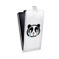 Дизайнерский вертикальный чехол-книжка для Alcatel U5 Прозрачные панды - смайлики