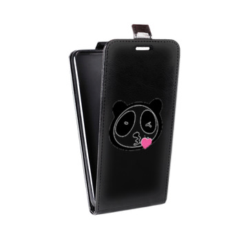 Дизайнерский вертикальный чехол-книжка для OnePlus 6T Прозрачные панды - смайлики (на заказ)