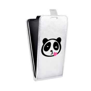 Дизайнерский вертикальный чехол-книжка для Highscreen Zera U Прозрачные панды - смайлики (на заказ)