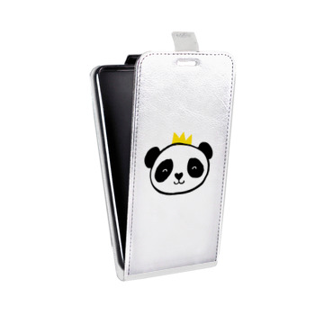Дизайнерский вертикальный чехол-книжка для ASUS ZenFone Max Pro M2 Прозрачные панды - смайлики (на заказ)