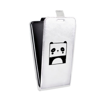 Дизайнерский вертикальный чехол-книжка для Iphone 7 Прозрачные панды - смайлики (на заказ)