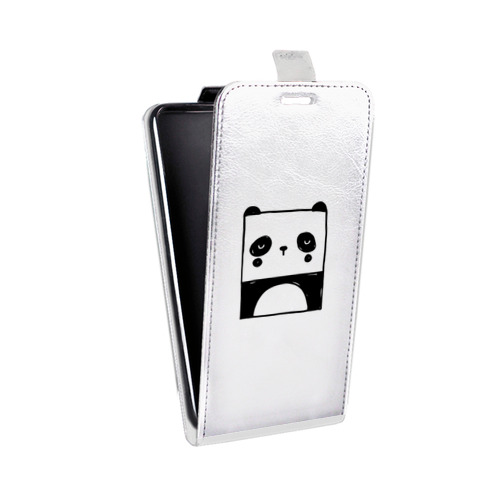 Дизайнерский вертикальный чехол-книжка для LG L70 Прозрачные панды - смайлики