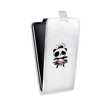 Дизайнерский вертикальный чехол-книжка для ASUS ZenFone Max Pro M1 Прозрачные панды - смайлики (на заказ)