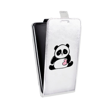 Дизайнерский вертикальный чехол-книжка для Iphone 5s Прозрачные панды - смайлики (на заказ)