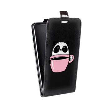 Дизайнерский вертикальный чехол-книжка для OnePlus 6T Прозрачные панды - смайлики (на заказ)