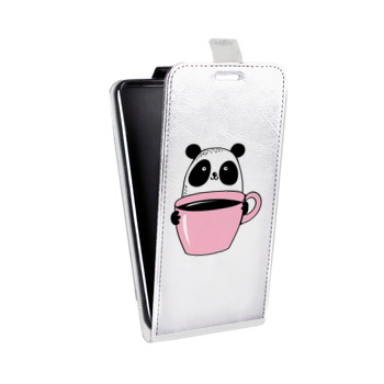 Дизайнерский вертикальный чехол-книжка для LG G7 ThinQ Прозрачные панды - смайлики (на заказ)