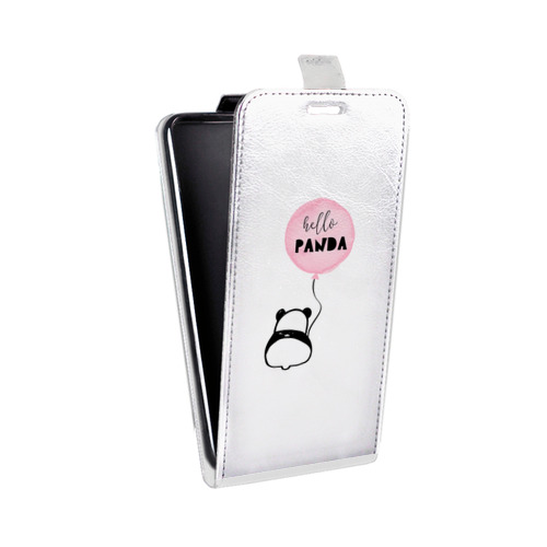Дизайнерский вертикальный чехол-книжка для LG G7 Fit Прозрачные панды - смайлики