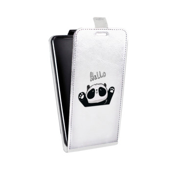 Дизайнерский вертикальный чехол-книжка для Realme 5 Pro Прозрачные панды - смайлики (на заказ)